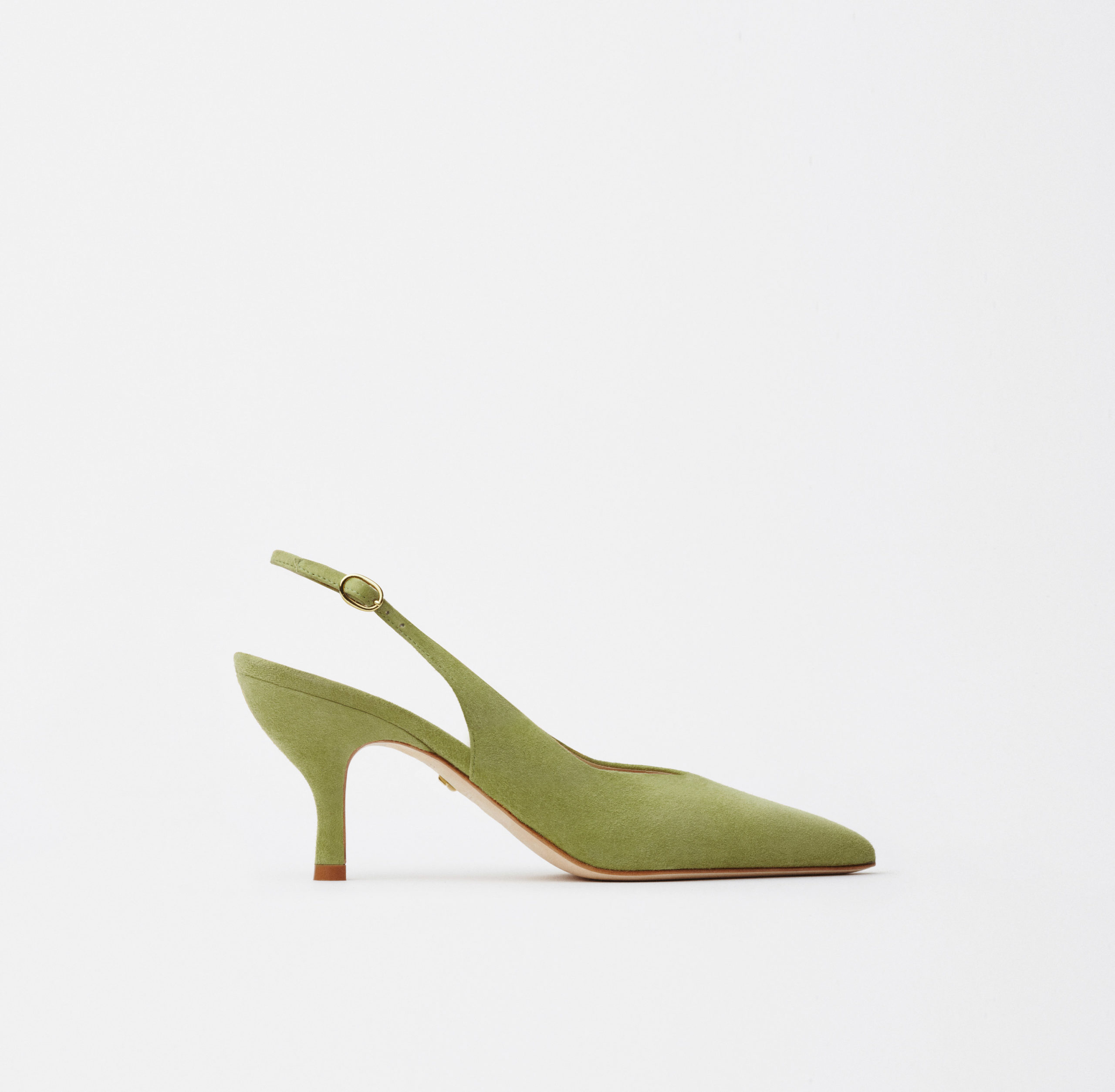 green slingback shoes